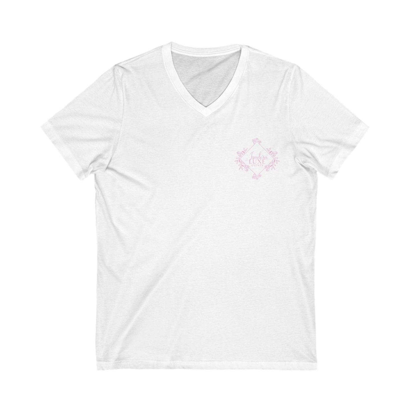 Elegant Floral V-Neck Tee for Event Planners | Custom Design