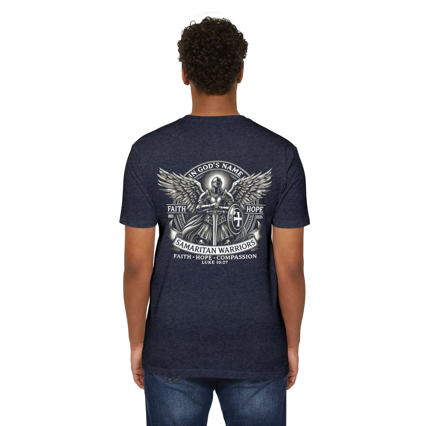 I AM A WARRIOR - Samaritan Warrior T-shirt - Angel in Back Demo2