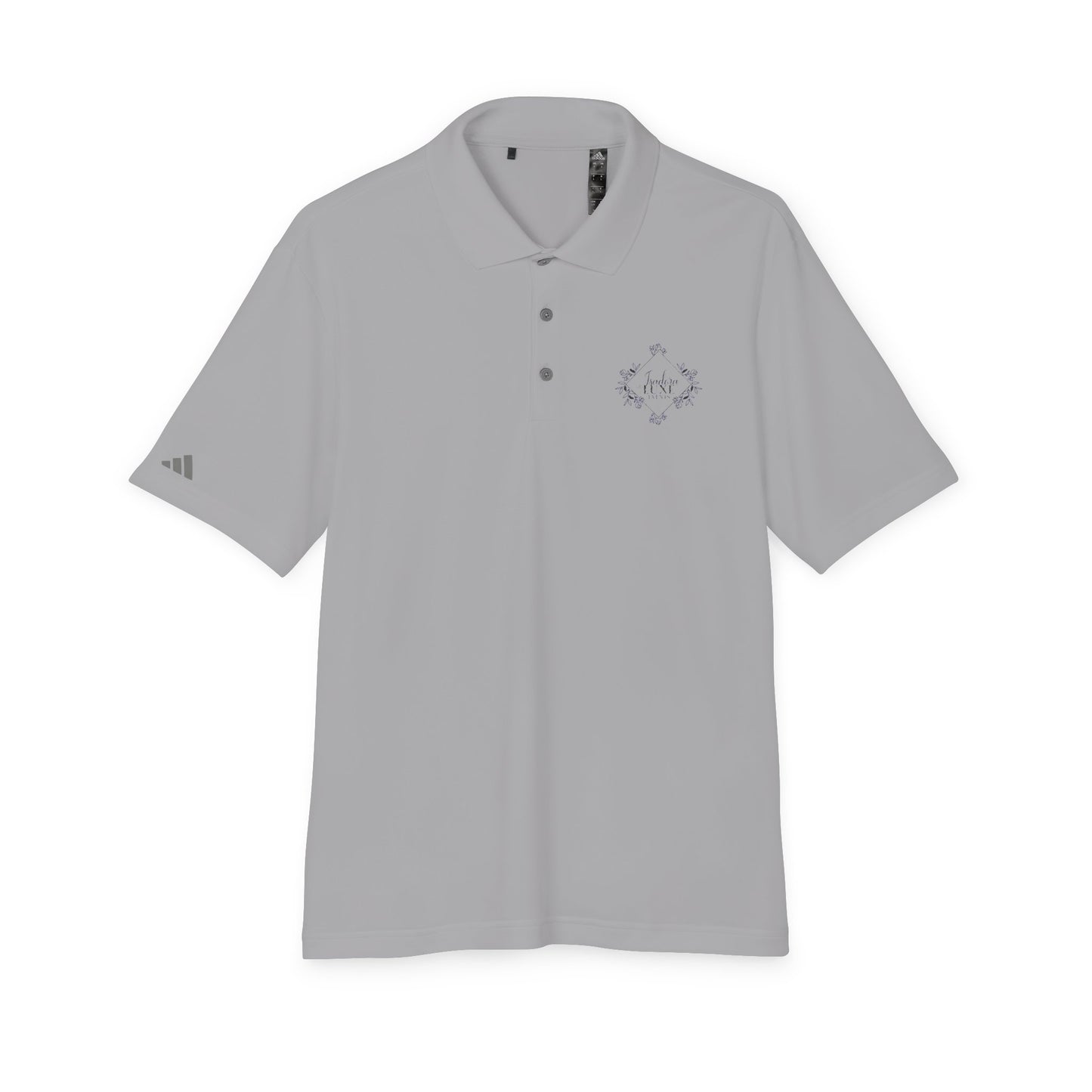 Polo Shirt Isadora Luxe Events Design - White Shirt, Black Logo
