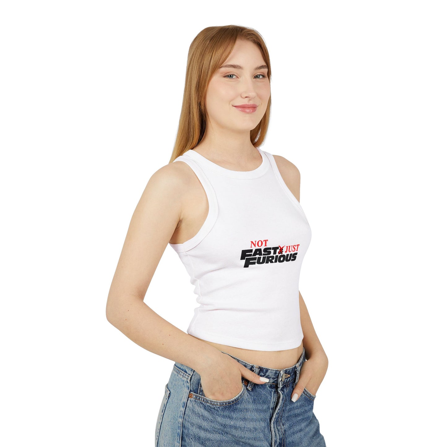 'Not Fast Just Furious' - Women Crop Top T-Shirt