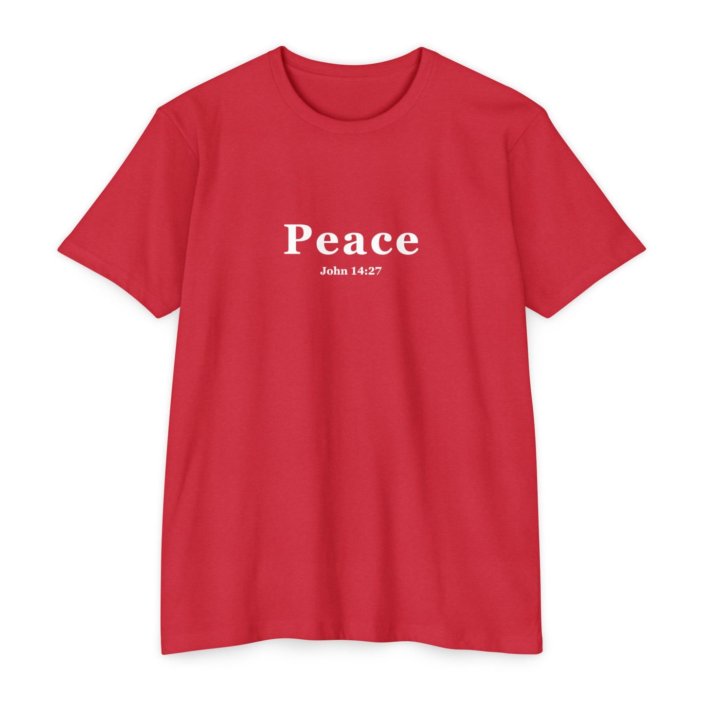 Forged by Faith - Peace Unisex Christmas T-Shirt Romans John 14:27