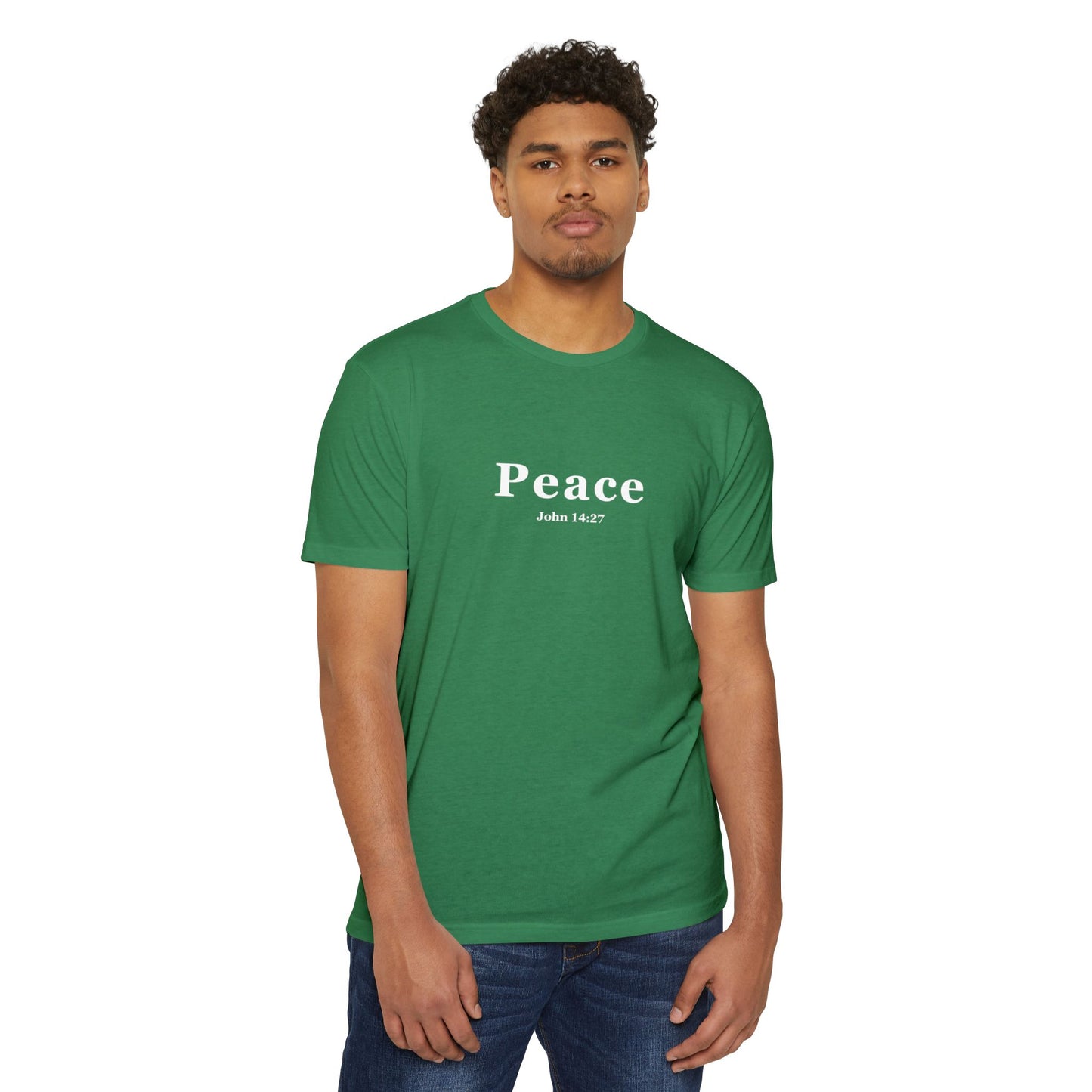 Forged by Faith - Peace Unisex Christmas T-Shirt Romans John 14:27