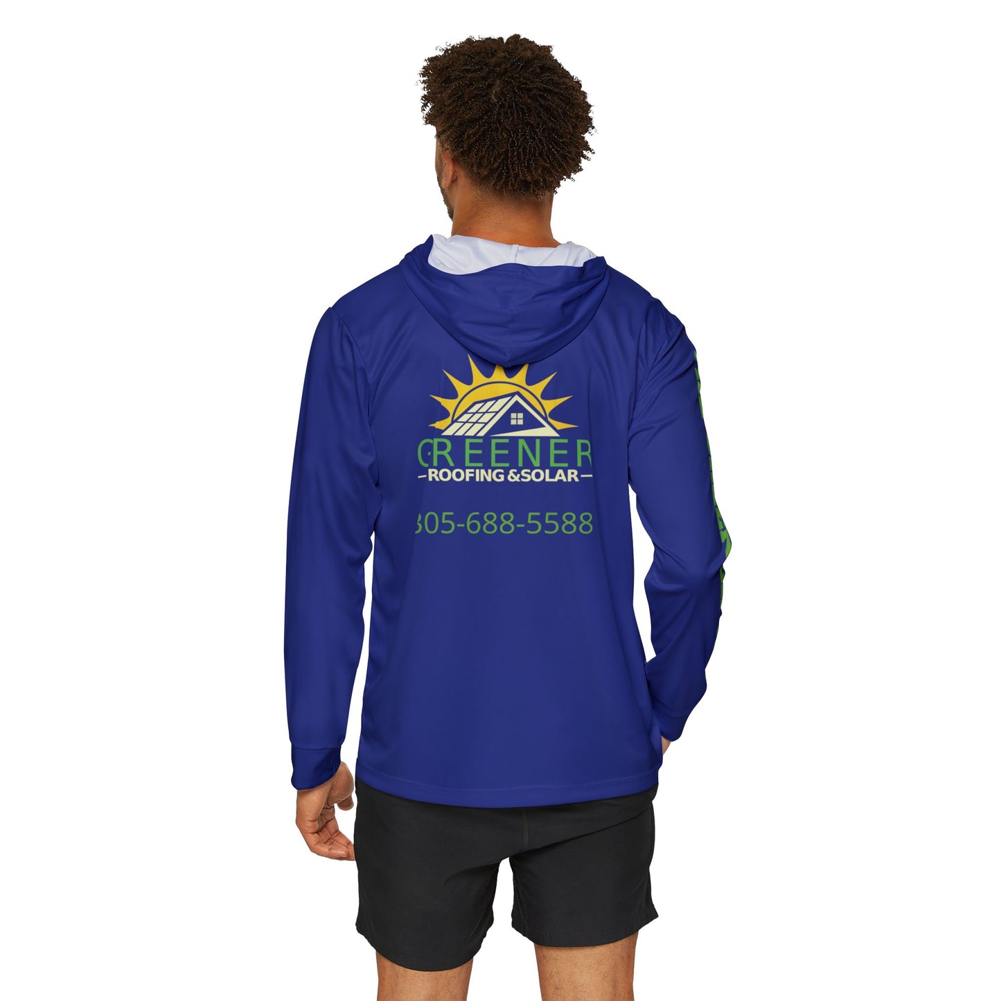 Greener Roofing - Blue Men's - Sports Warmup Hoodie