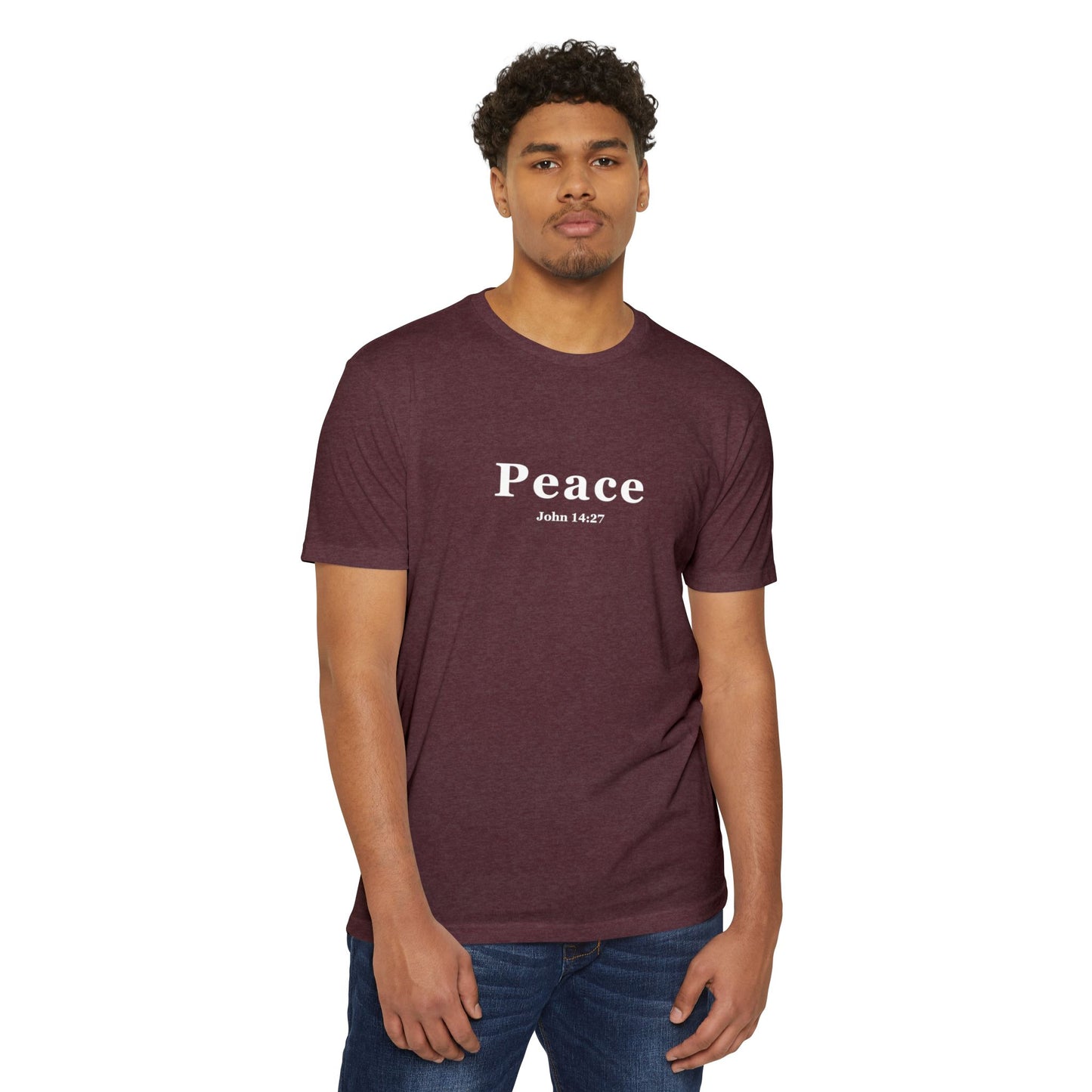 Forged by Faith - Peace Unisex Christmas T-Shirt Romans John 14:27