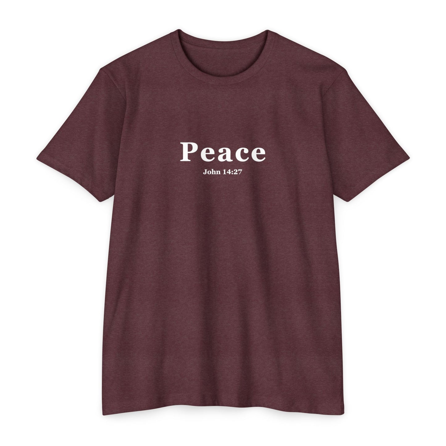 Forged by Faith - Peace Unisex Christmas T-Shirt Romans John 14:27