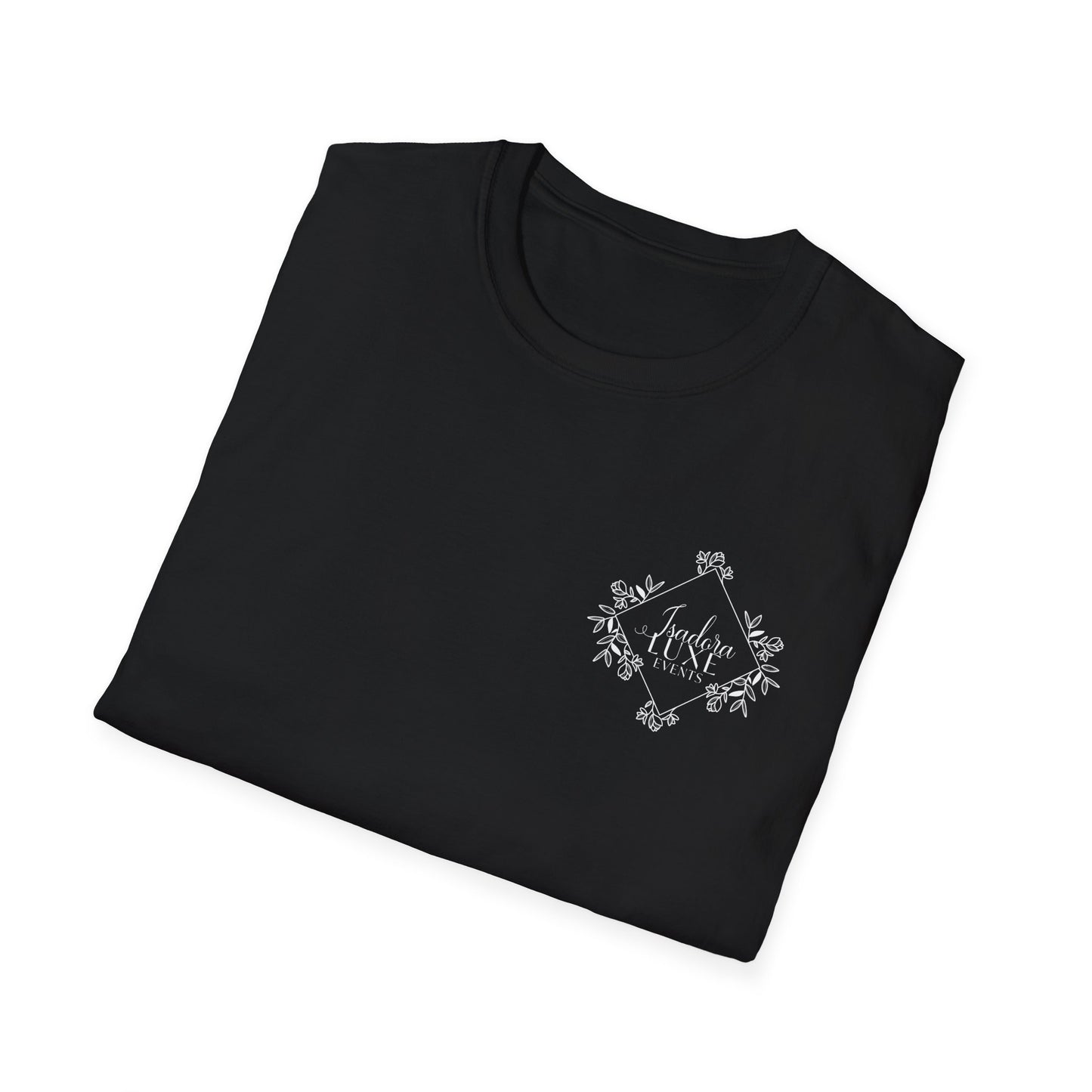 Isadora Luxe Events Unisex T-Shirt - Black Shirt, WhiteLogo