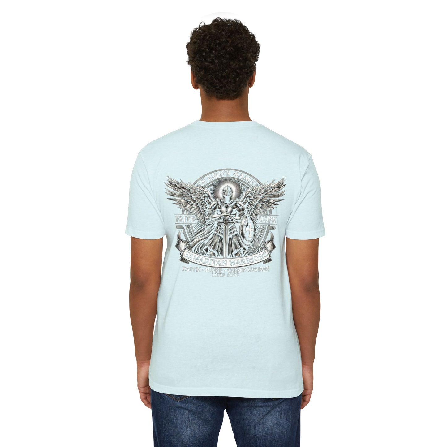 I AM A WARRIOR - Samaritan Warrior T-shirt - Angel in Back Demo2