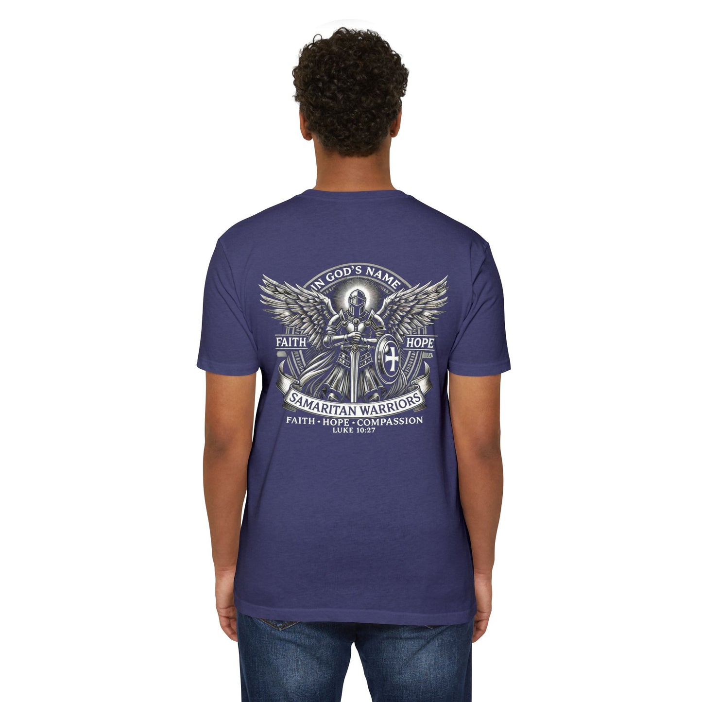 I AM A WARRIOR - Samaritan Warrior T-shirt - Angel in Back Demo2