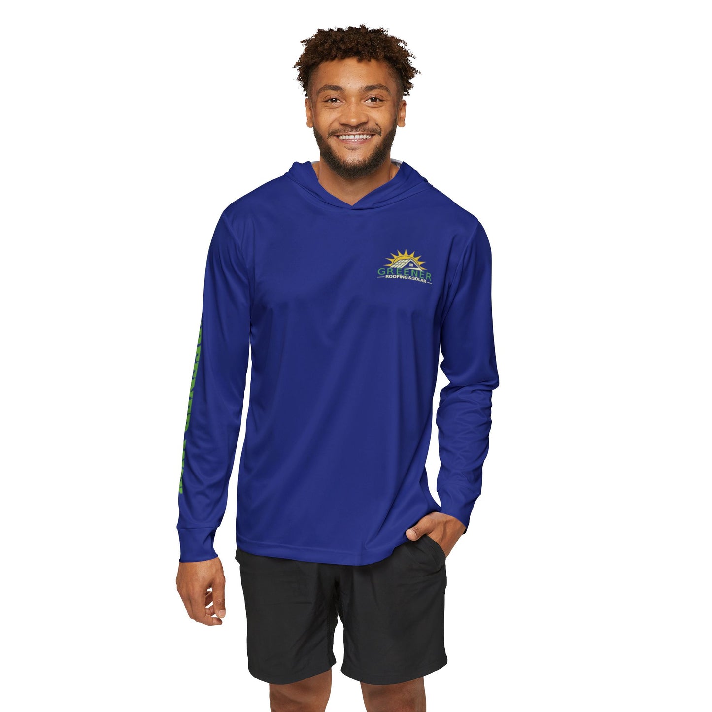 Greener Roofing - Blue Men's - Sports Warmup Hoodie