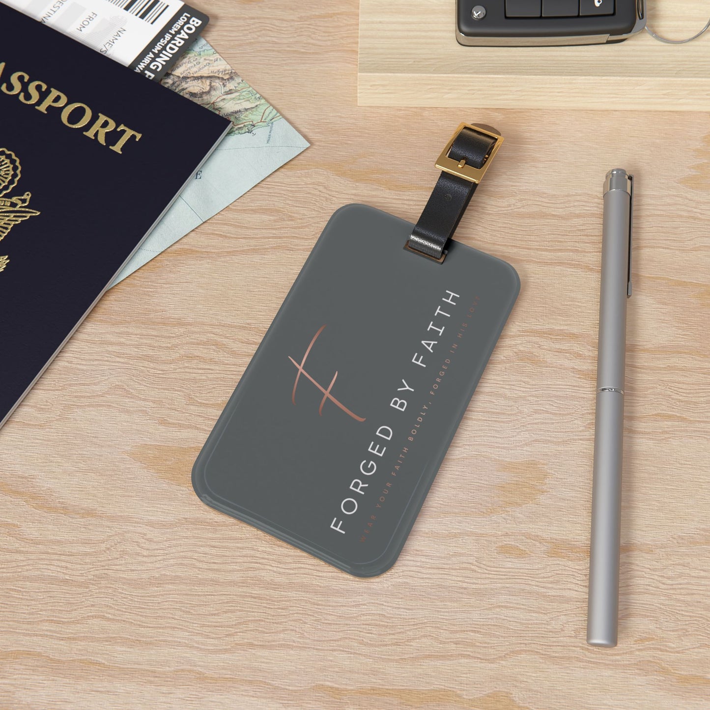 Lightweight Acrylic Luggage Tag with Business Card Insert