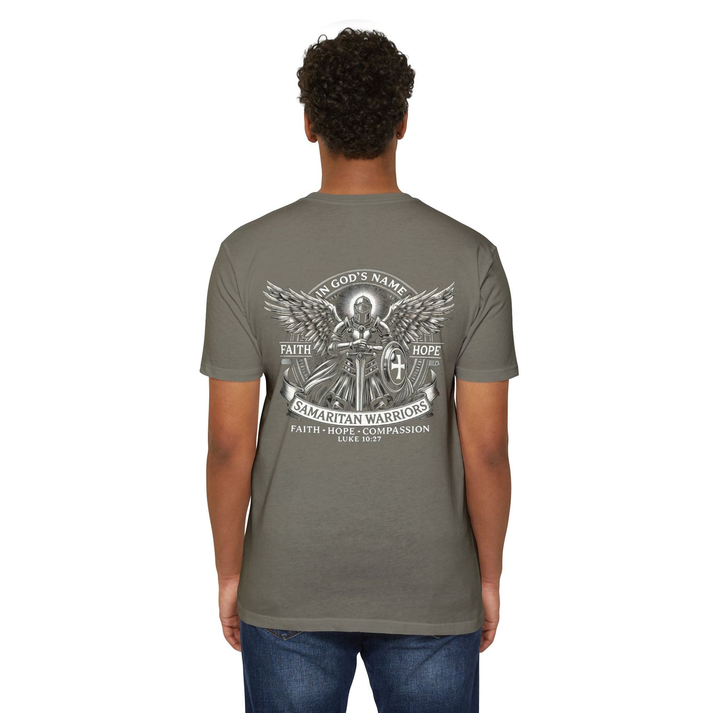 I AM A WARRIOR - Samaritan Warrior T-shirt - Angel in Back Demo2