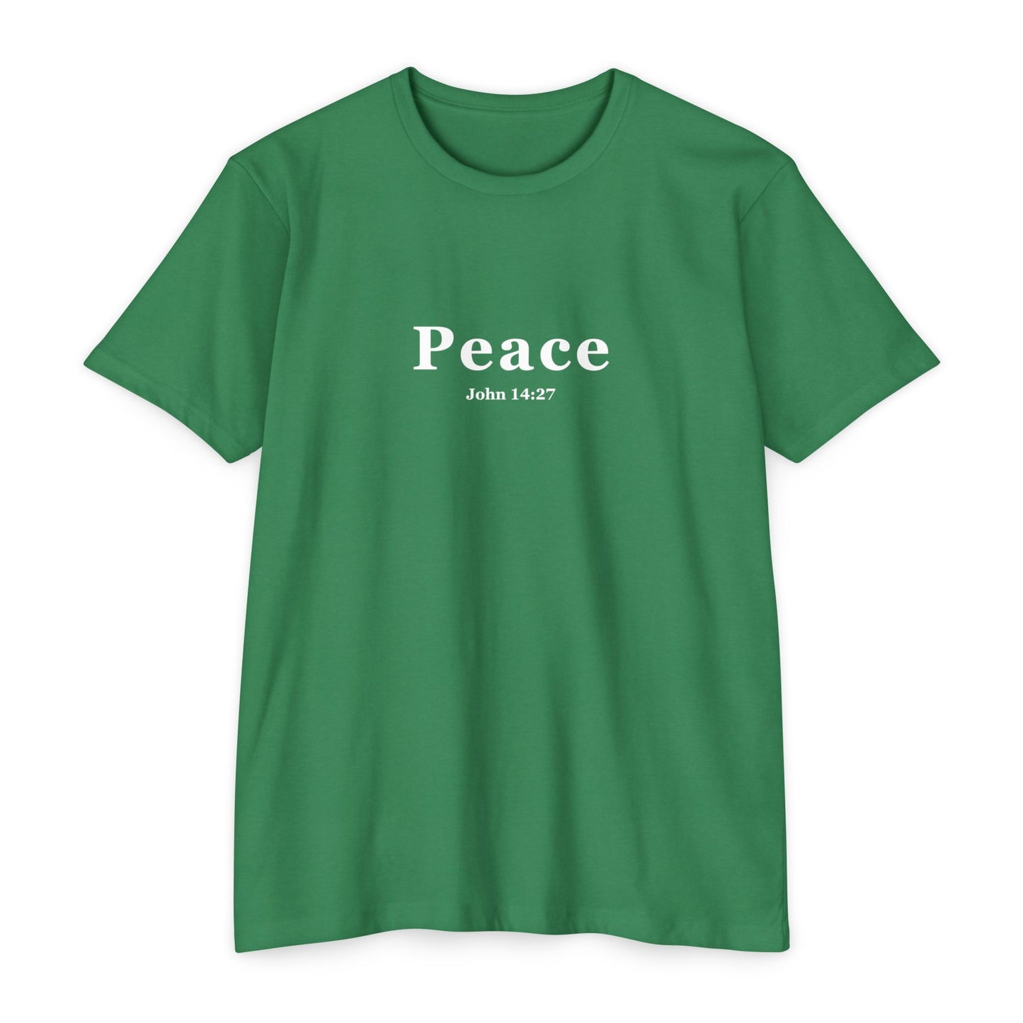 Forged by Faith - Peace Unisex Christmas T-Shirt Romans John 14:27