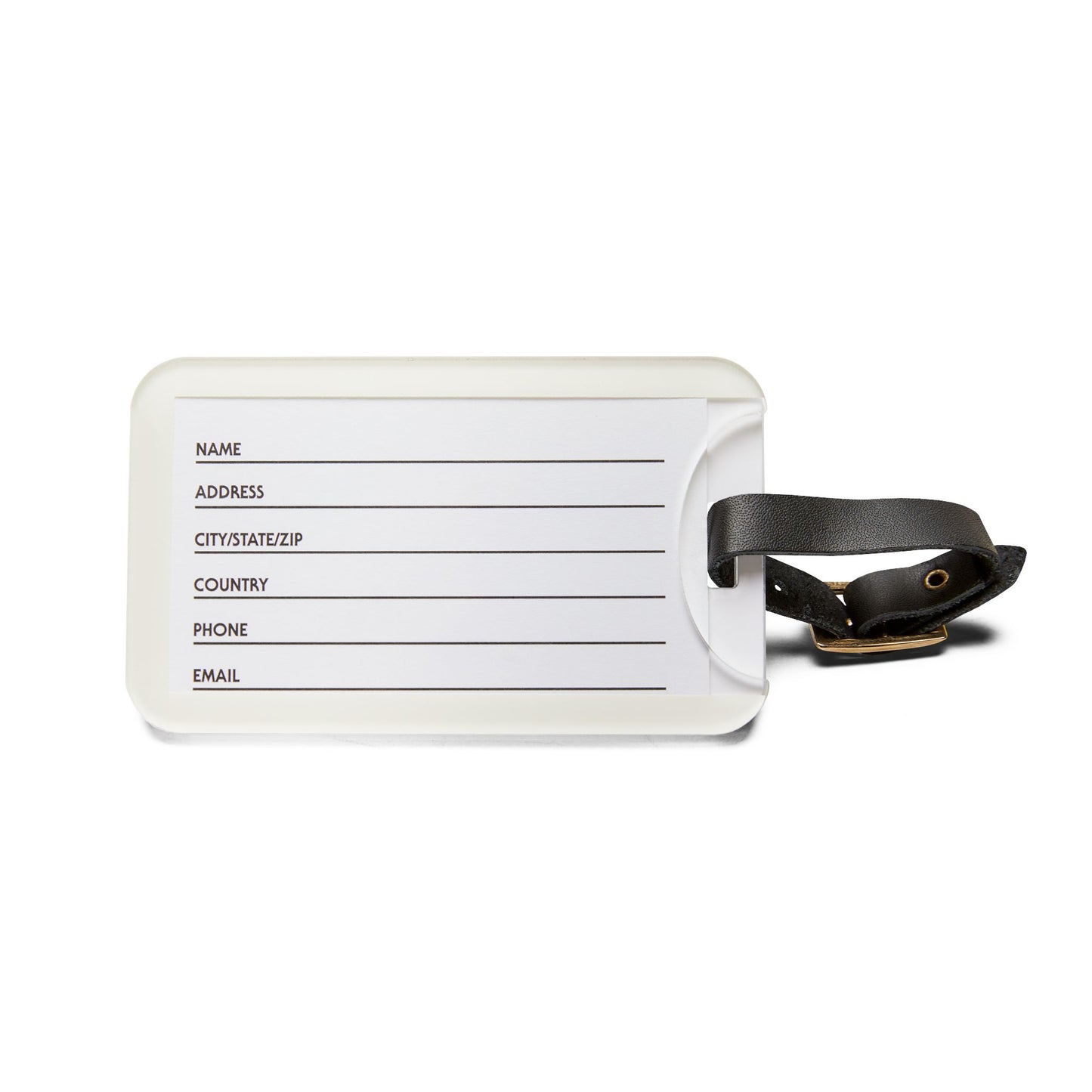 Lightweight Acrylic Luggage Tag with Business Card Insert