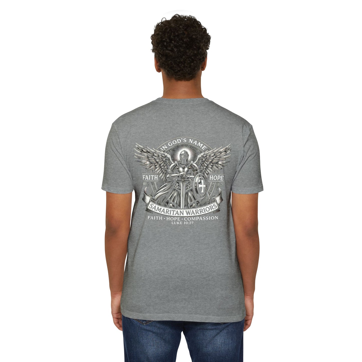I AM A WARRIOR - Samaritan Warrior T-shirt - Angel in Back Demo2