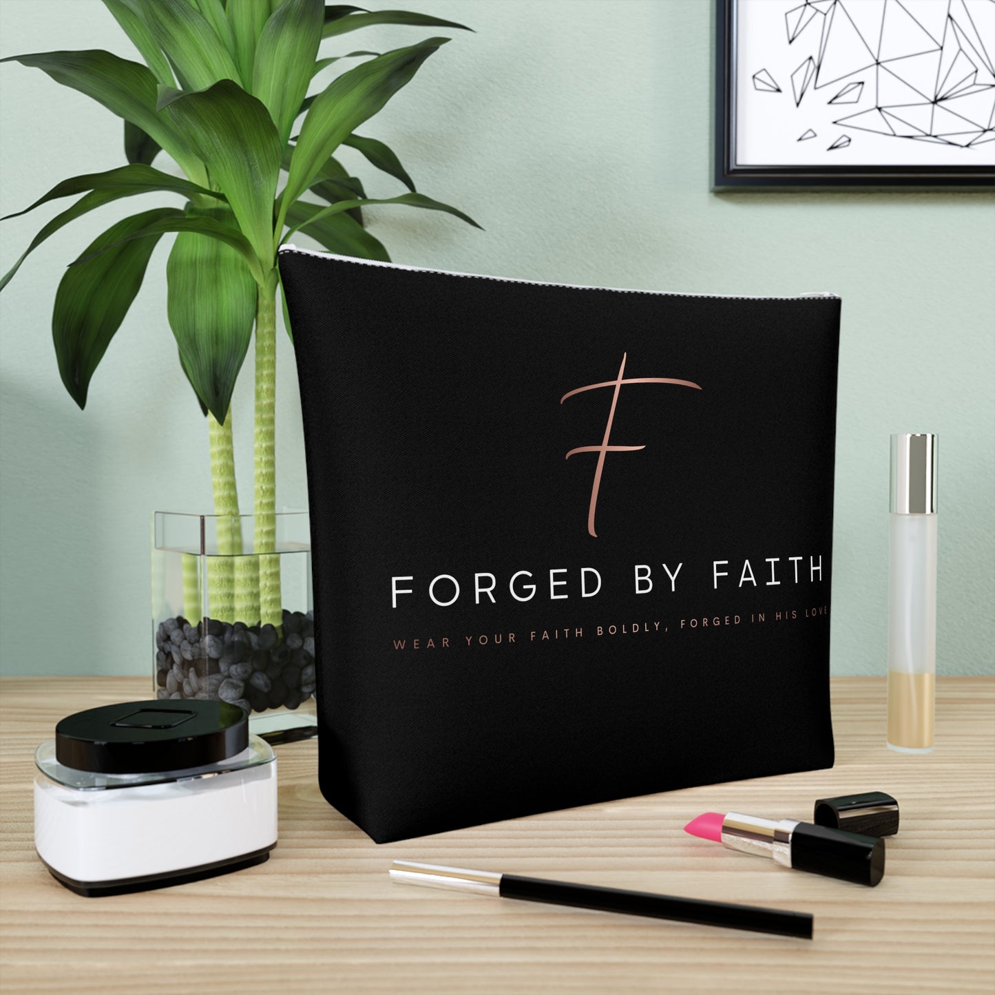 Forged by Faith - Cotton Cosmetic Bag