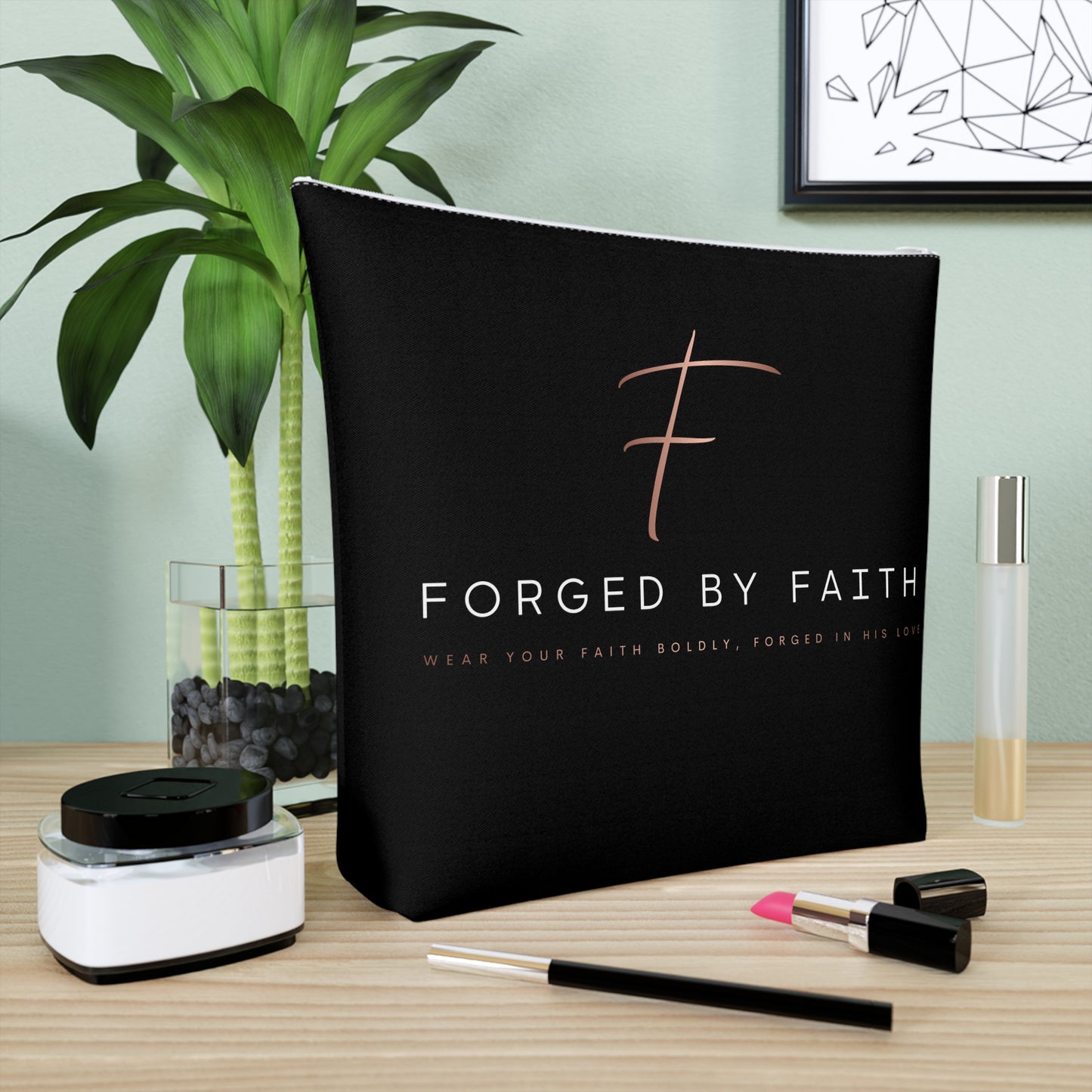 Forged by Faith - Cotton Cosmetic Bag