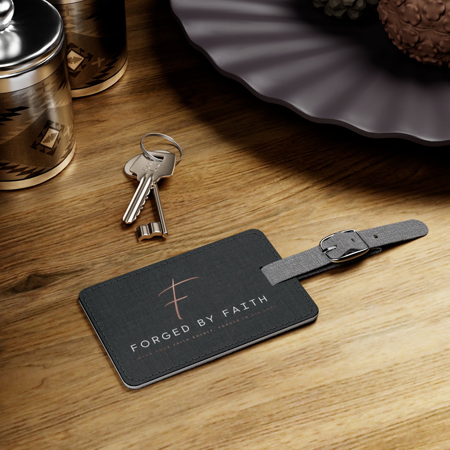 Travel with Purpose - Forged by Faith Luggage Tag