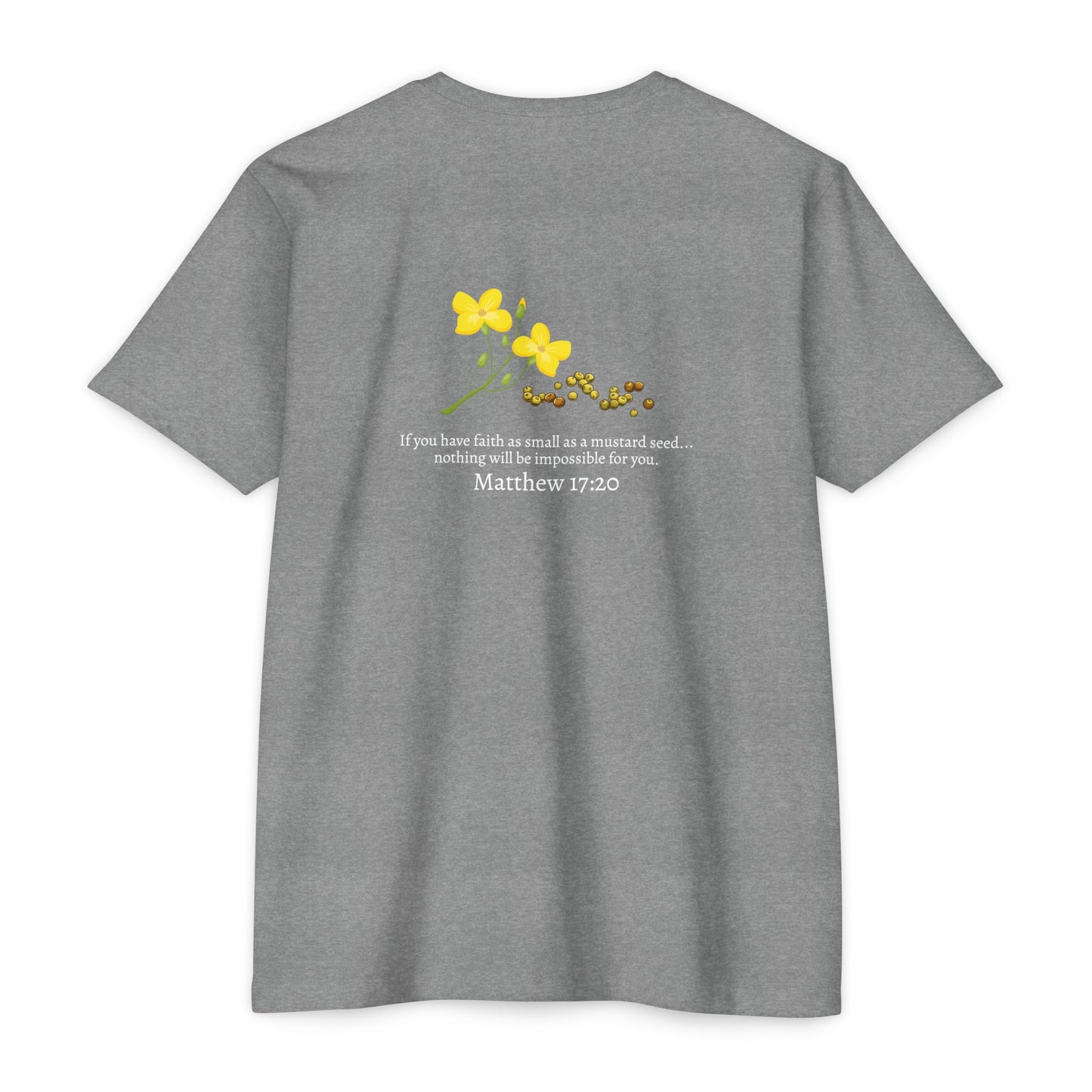 Mustard Seed Faith Shirt - Matthew 17:20 Inspirational Tee - Unisex Sizing