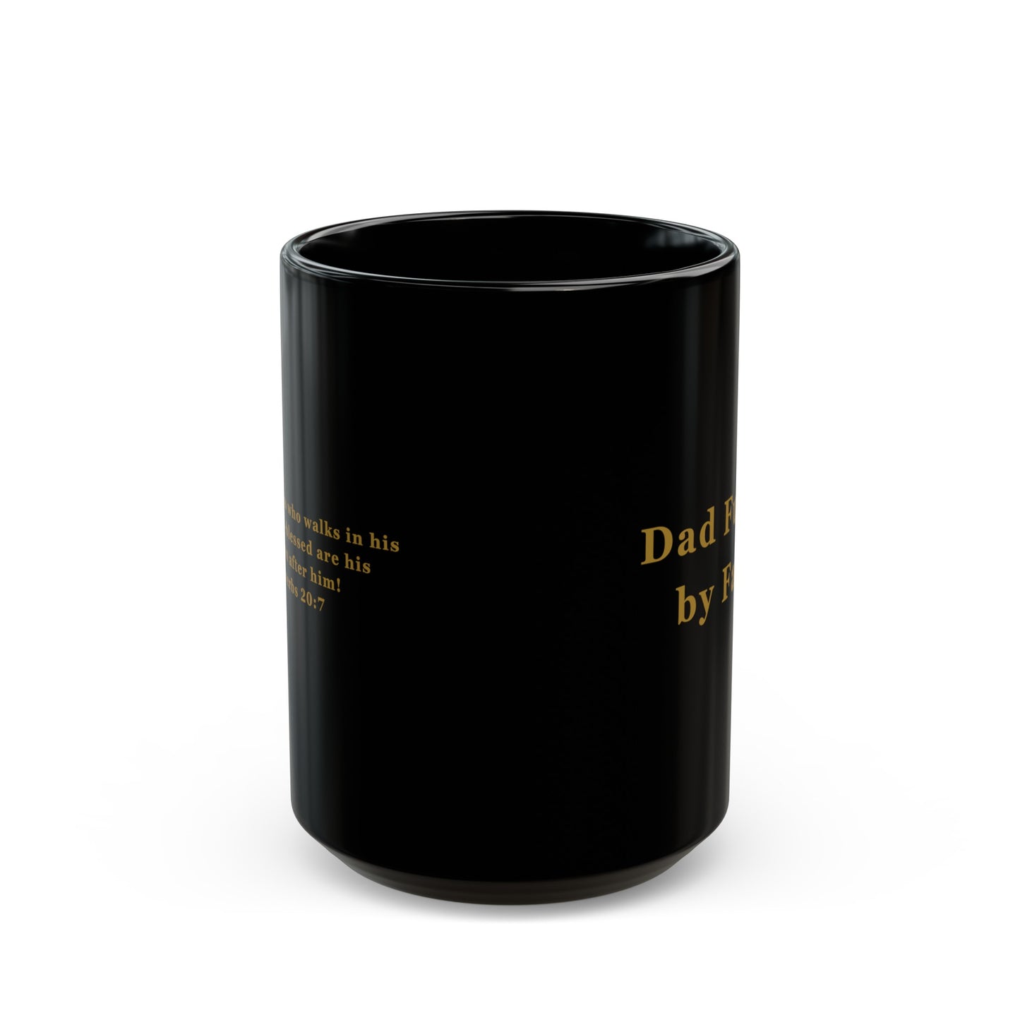 Dad Fueled By Faith - Black Mug (11oz, 15oz)