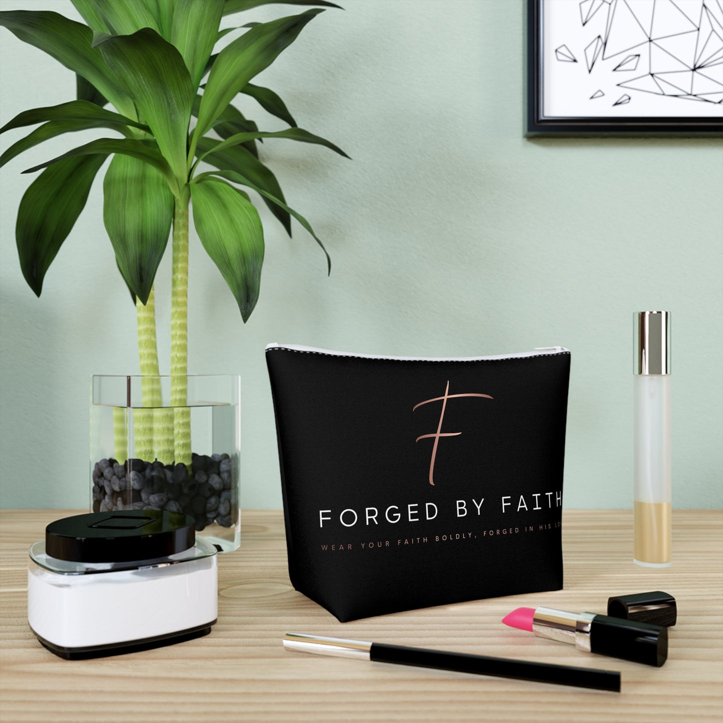 Forged by Faith - Cotton Cosmetic Bag