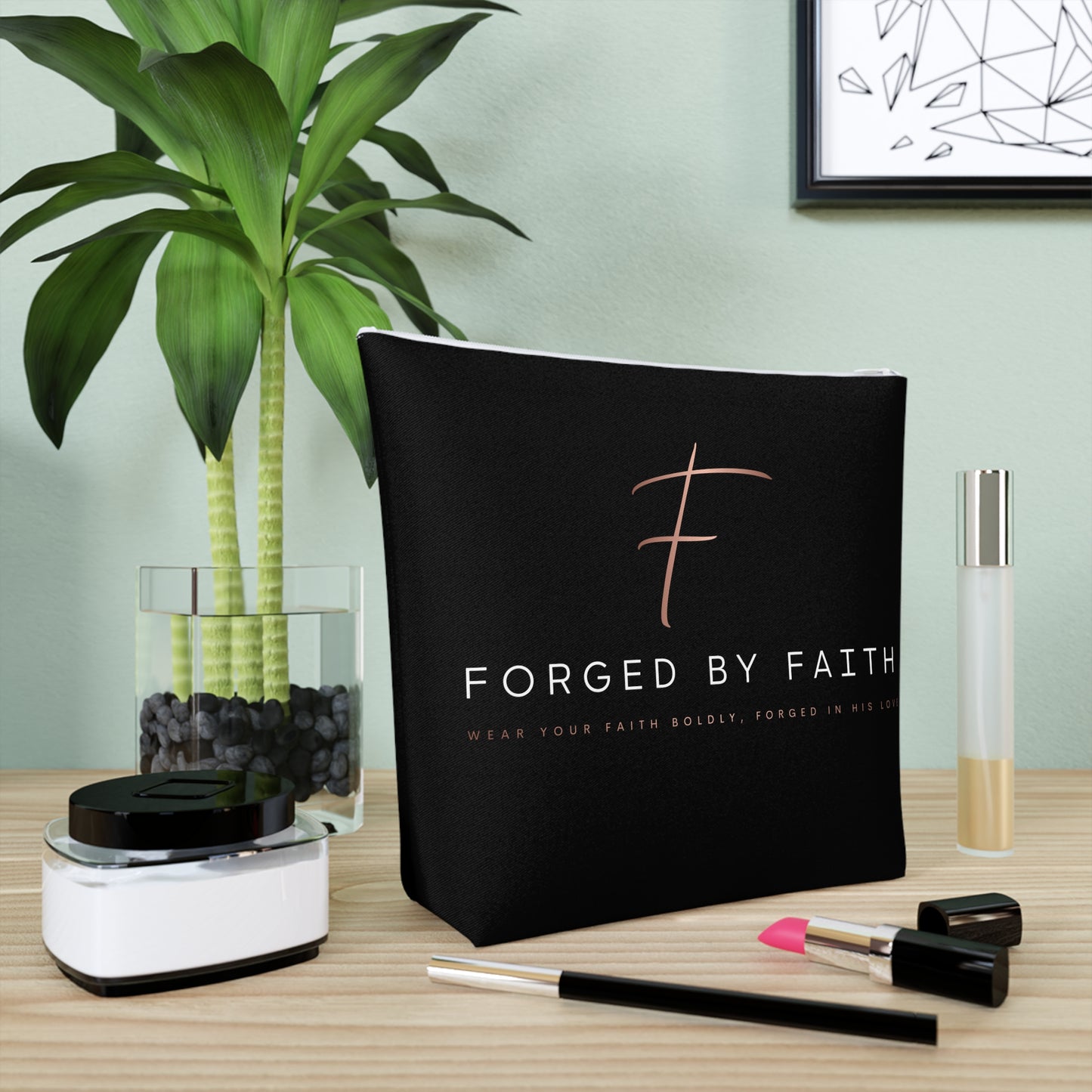 Forged by Faith - Cotton Cosmetic Bag