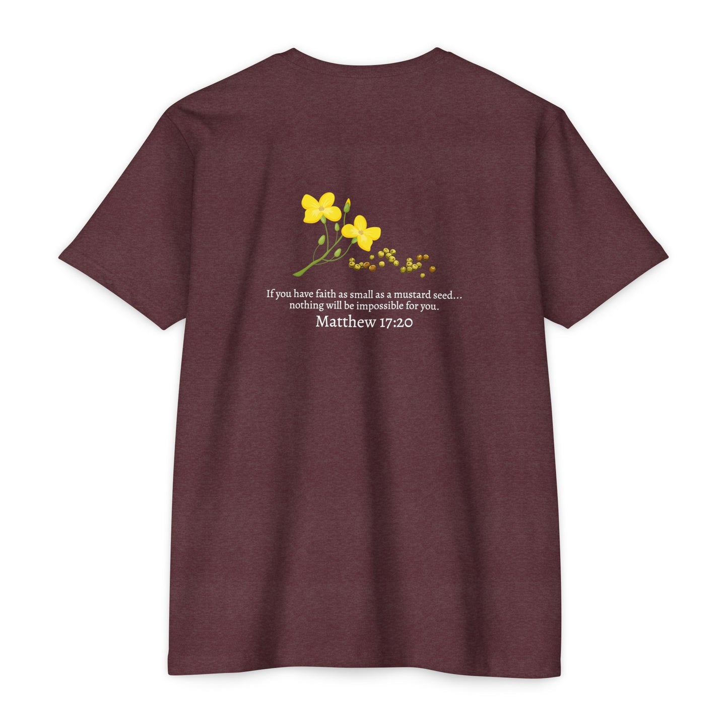 Mustard Seed Faith Shirt - Matthew 17:20 Inspirational Tee - Unisex Sizing