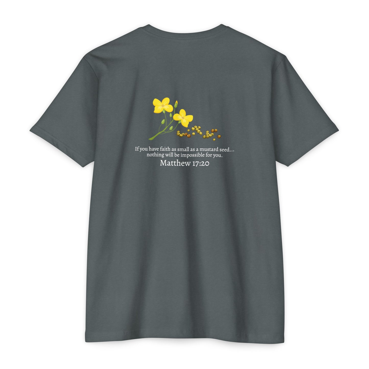 Mustard Seed Faith Shirt - Matthew 17:20 Inspirational Tee - Unisex Sizing